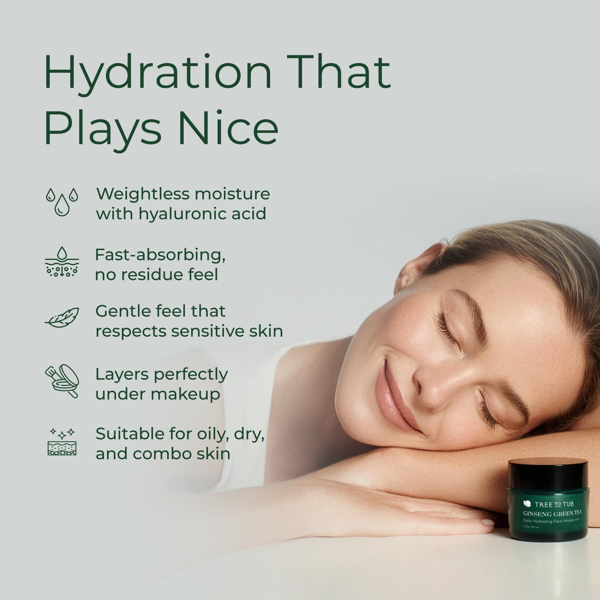 Tree To Tub pump dispensing moisturizer for easy daily use