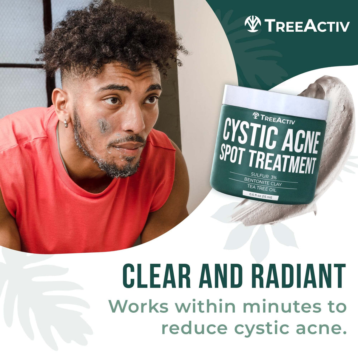 TreeActiv in bathroom routine setting showing easy addition to skincare