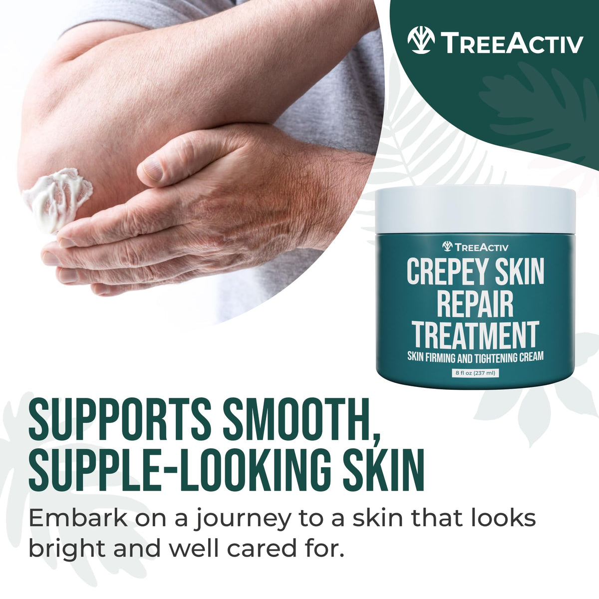 TreeActiv packaging flatlay with key ingredients to emphasize formulation transparency