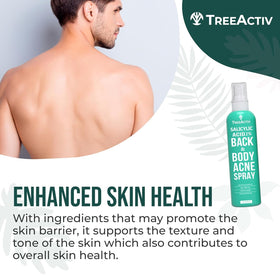 TreeActiv being sprayed on a back by hand, reaches hard-to-reach areas benefit