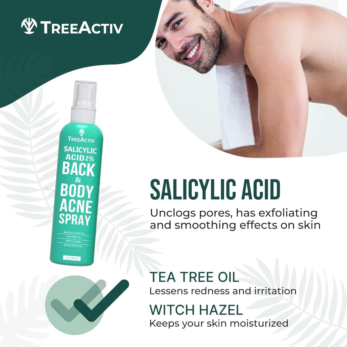 TreeActiv bottle inside a gym bag with towel, ideal for post-exercise use benefit