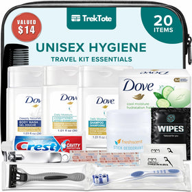 TREKTOTE front packaging clear bag showing all contents for quick identification