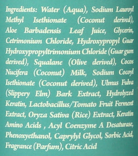 Treluxe label close-up listing squalane and slippery elm