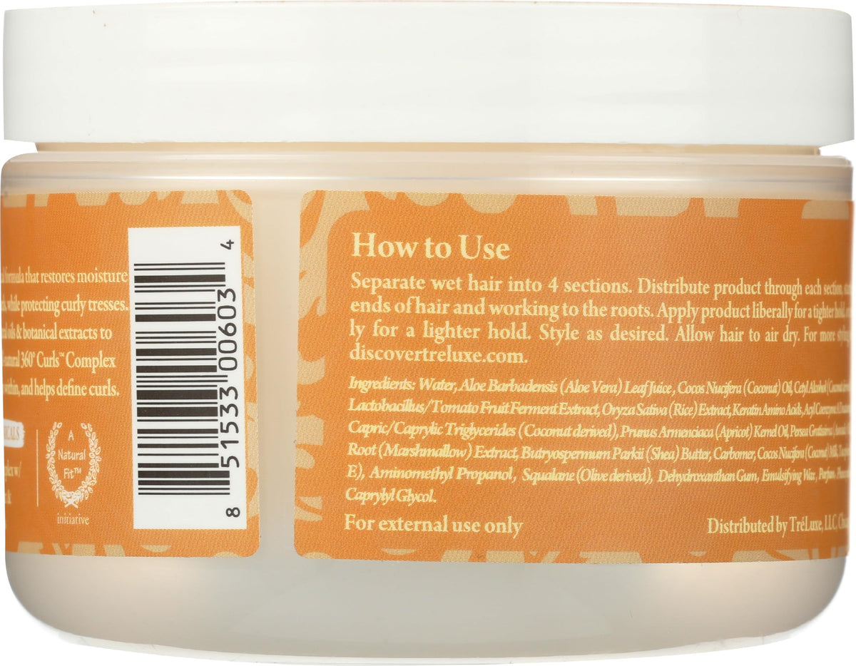 Treluxe texture close-up of creamy styling crème illustrating smooth, spreadable formula