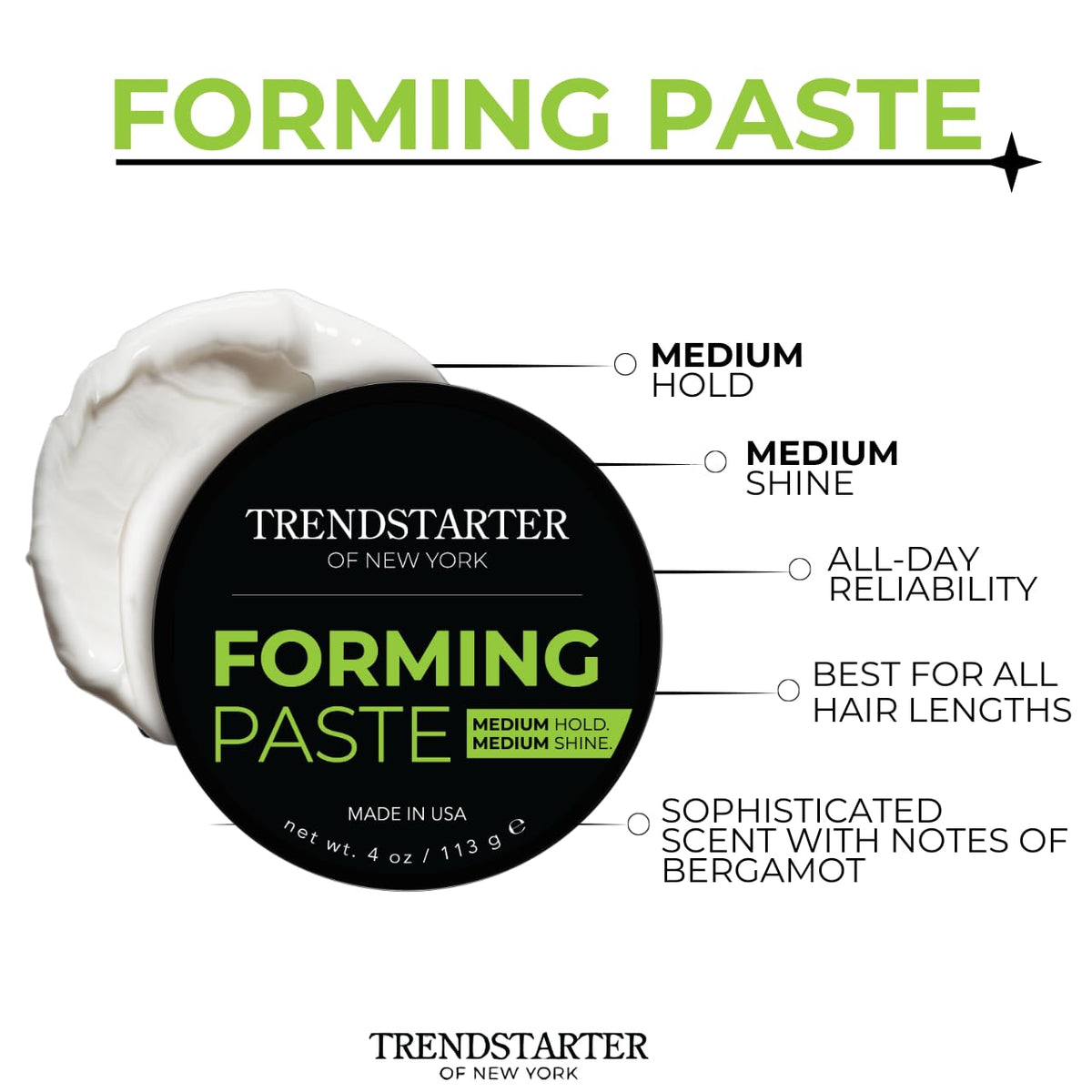 TRENDSTARTER paste on hands demonstrating easy application and spreadability
