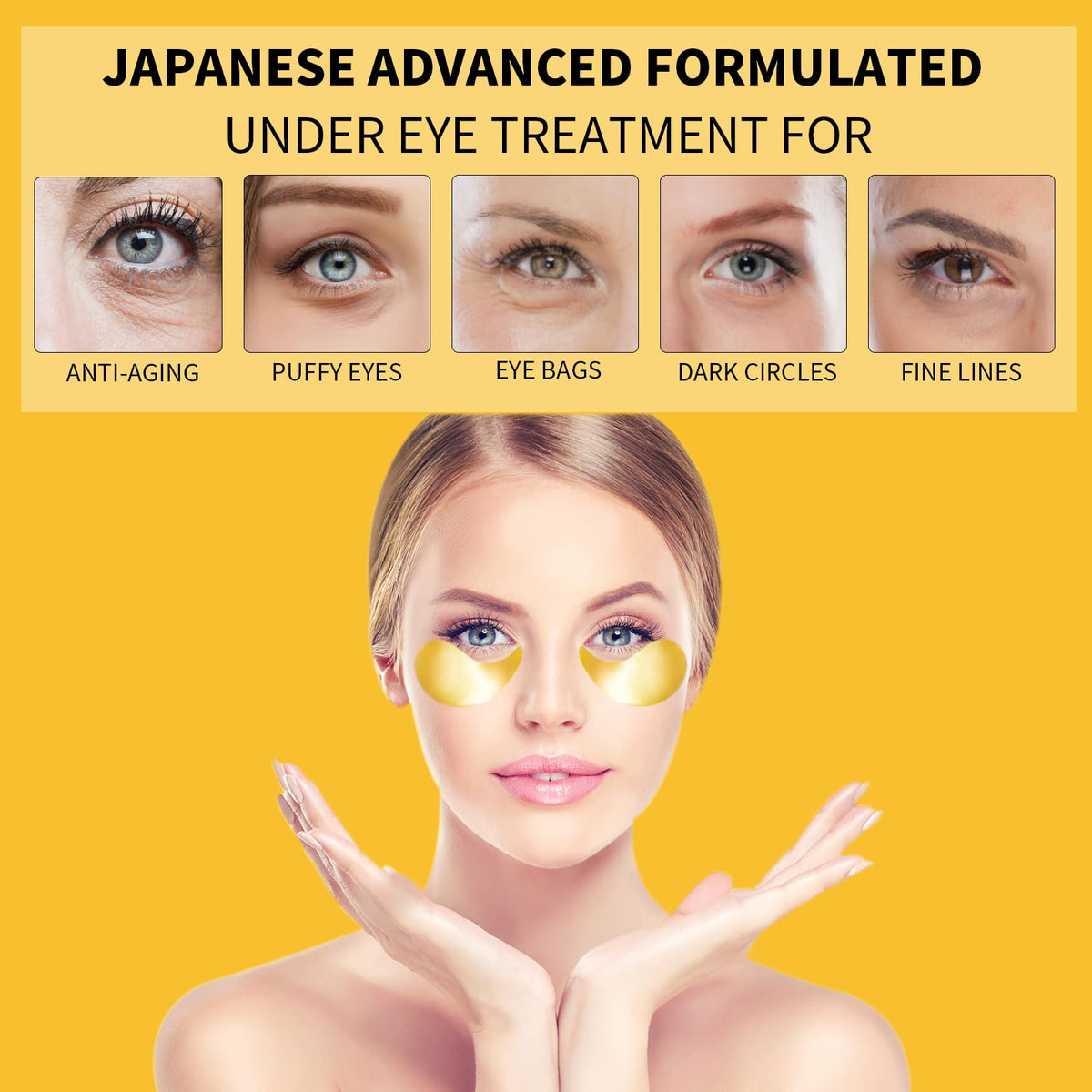 Treondexir close-up of gold hydrogel texture delivering cooling hydration