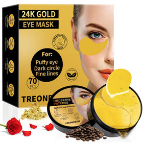 Treondexir front packaging showing 70 eye masks and clear benefits