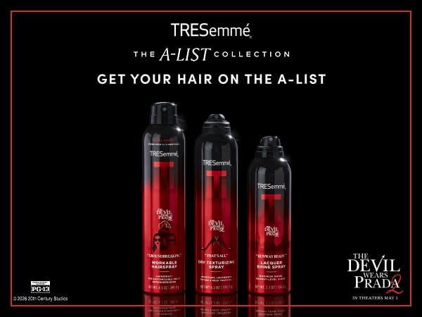 TRESemmé dual-sided nozzle detail offering customizable hold and control