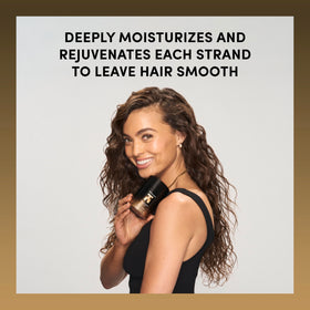 TRESemmé before and after comparison showing reduced frizz and sleeker finish