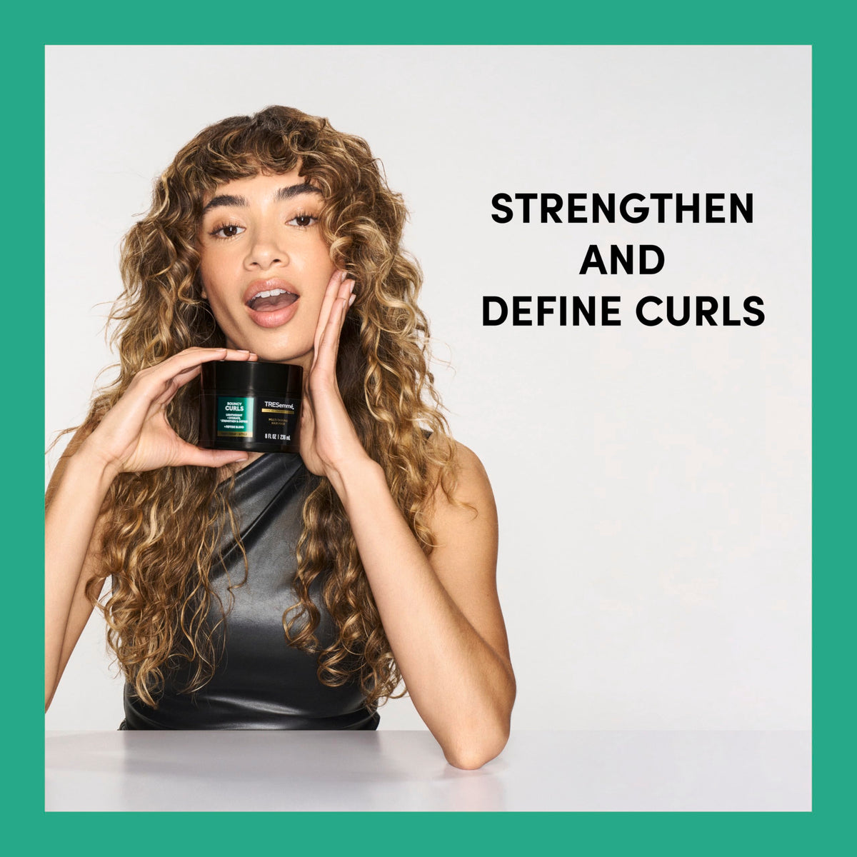 TRESemmé applied pre-wash on curly hair showing deep conditioning benefit