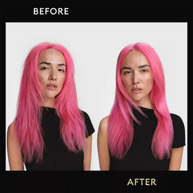 TRESemmé before and after image showing reduced frizz and smoother hair