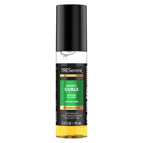 TRESemmé front bottle shot shows product and benefits