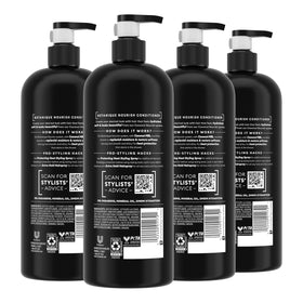 TRESemmé back label details listing ingredients and usage directions for clarity