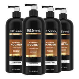 TRESemmé front packaging of Botanique Nourish 4-pack showing product benefits