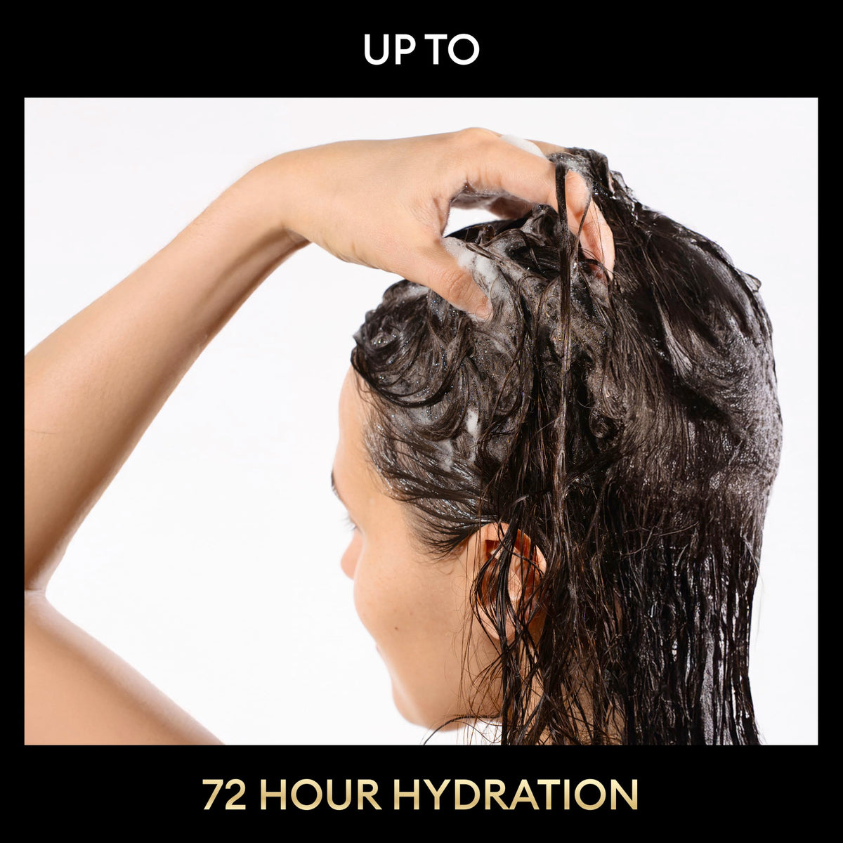 TRESemmé label detail highlighting hyaluronic acid and clean-ingredient benefits