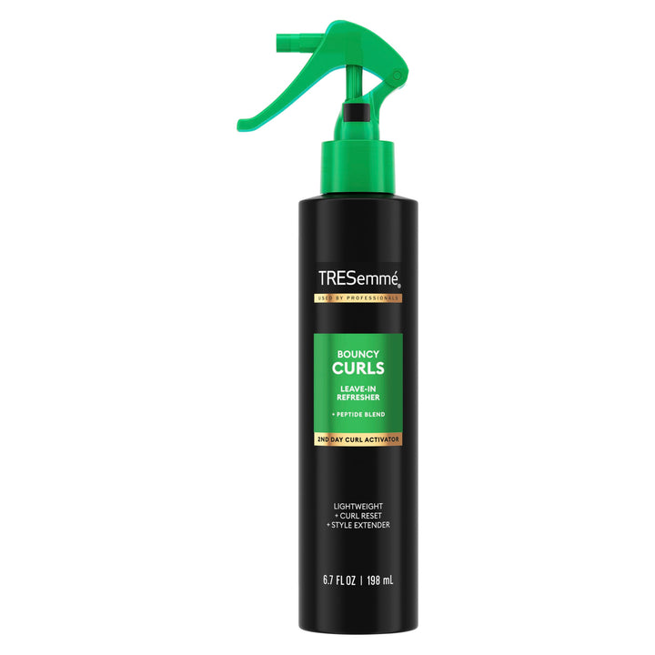 TRESemmé front packaging showing product and benefit of curl refresh