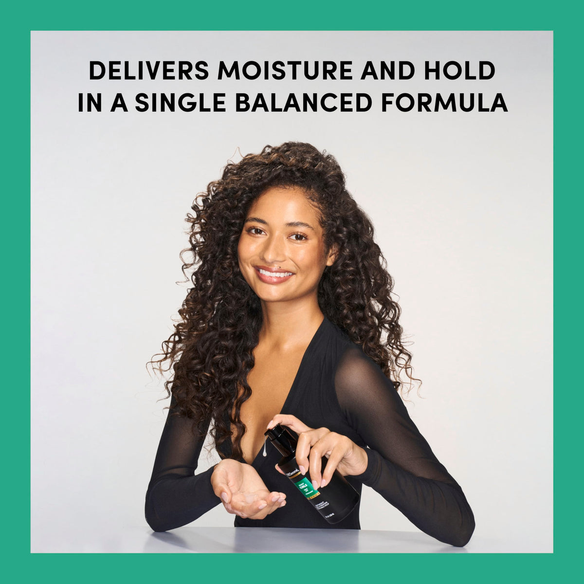 TRESemmé product in hand demonstrating recommended amount for touchable hold