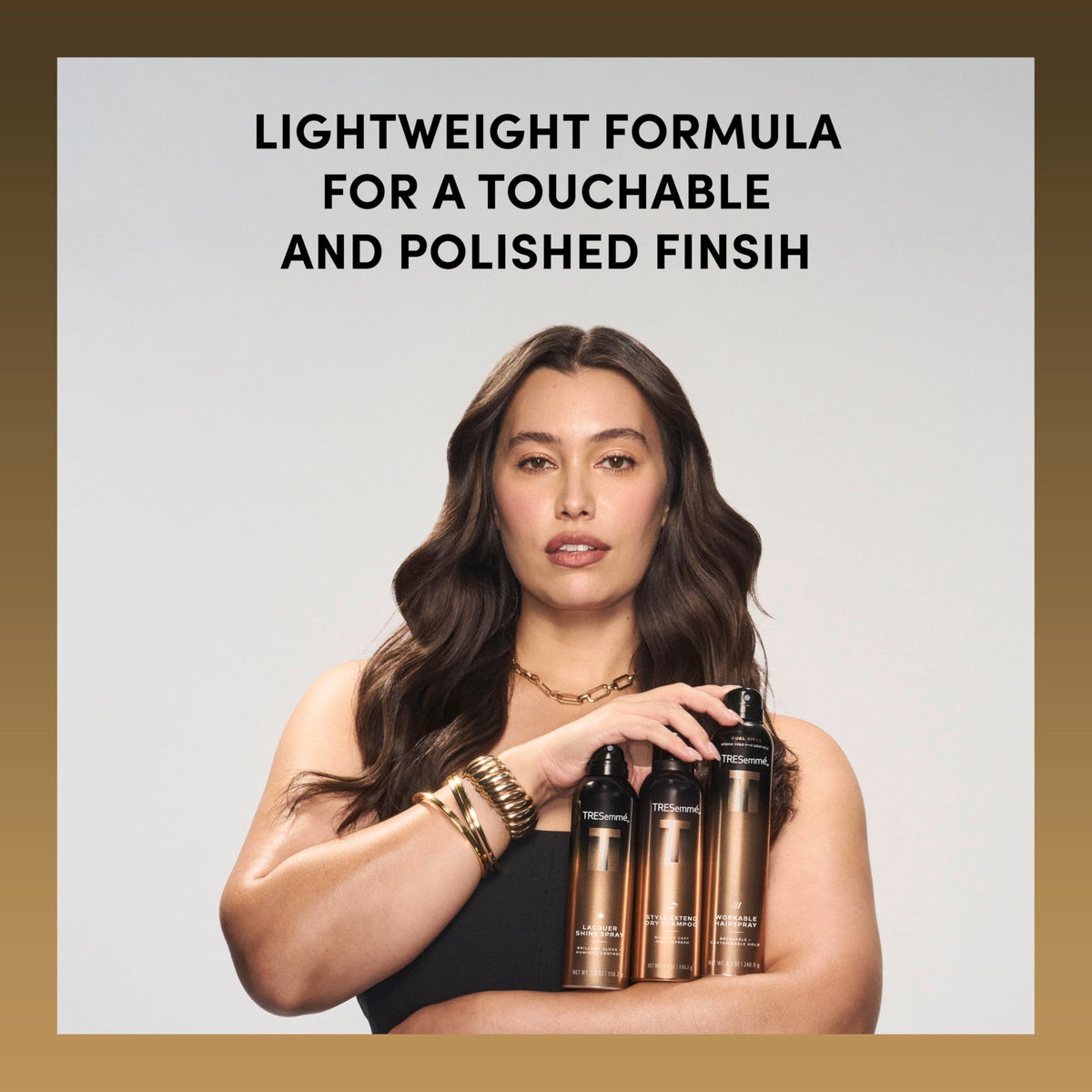 TRESemmé comb running through hair demonstrating brushable benefit
