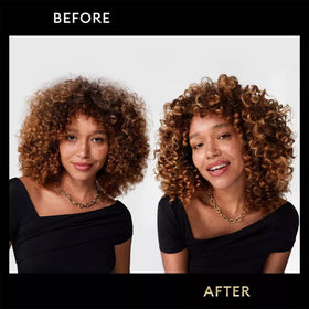 TRESemmé conditioner being applied to wet hair showing smoother, easier combing