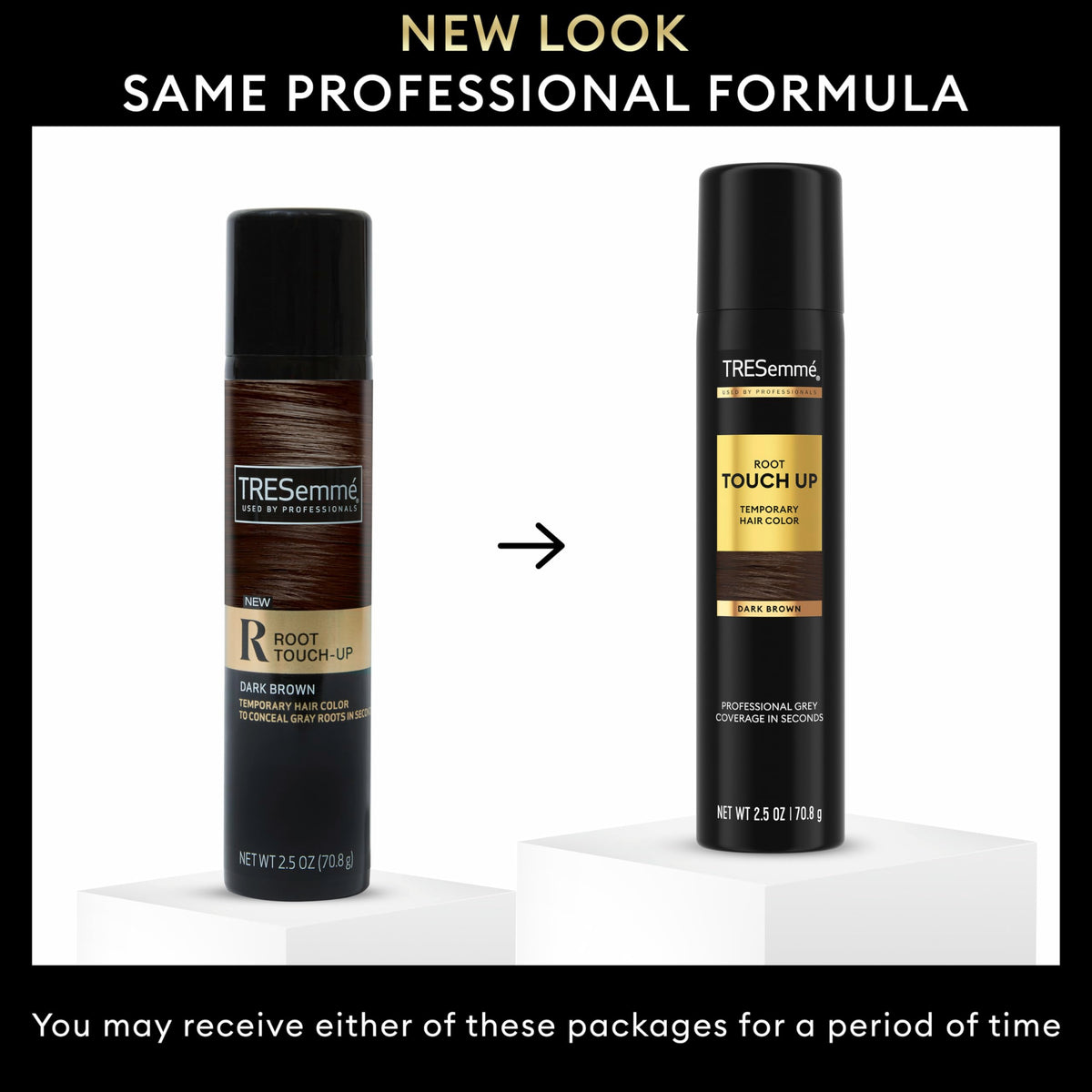 TRESemmé close-up of hair finish after spray, highlighting natural-looking coverage benefit