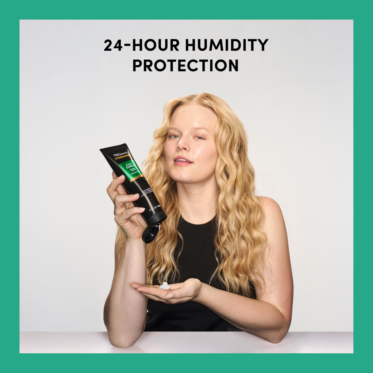TRESemmé used while diffusing curls for enhanced definition and volume