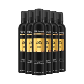 TRESemmé front packaging showing extra hold mousse and volume benefit