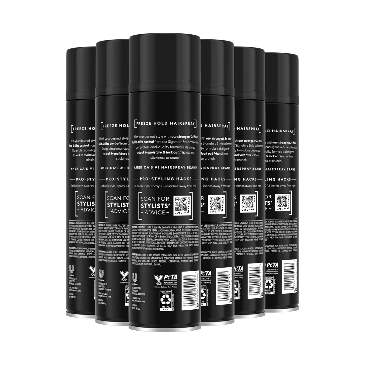 TRESemmé freeze hold nozzle detail for precise, even product delivery