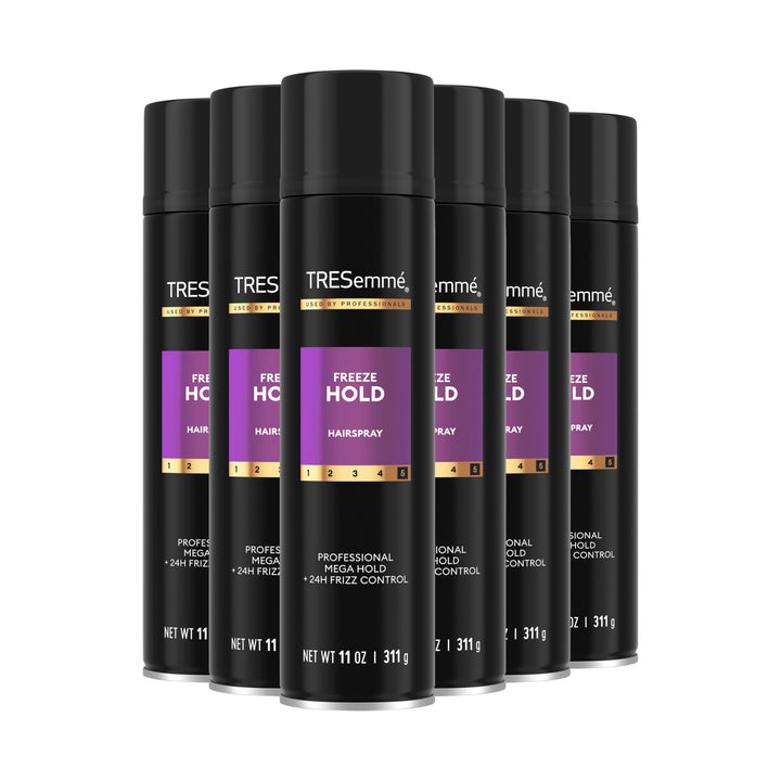 TRESemmé freeze hold front packaging showing bold hold and frizz control