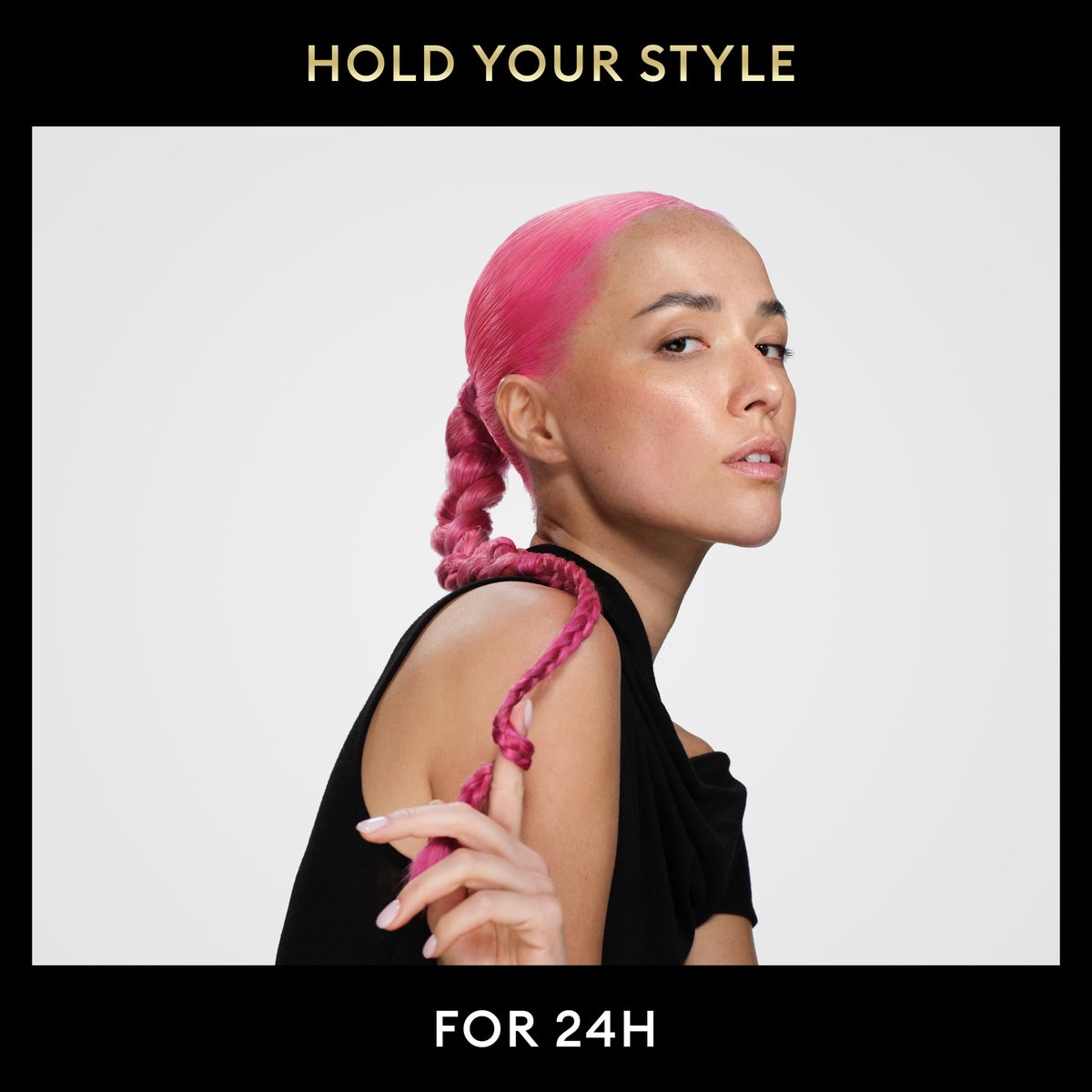 TRESemmé freeze hold on styled hair in lifestyle scene for long-lasting look
