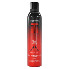 TRESemmé front packaging showing A-List dry texturizing spray benefit of volume