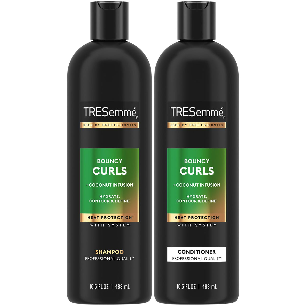 TRESemmé front packaging duo showing bottles and benefits