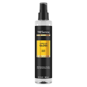 TRESemmé front packaging showing sleek bottle and product benefit