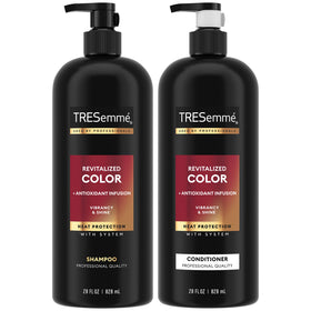 TRESemmé front packaging showing duo for long-lasting color