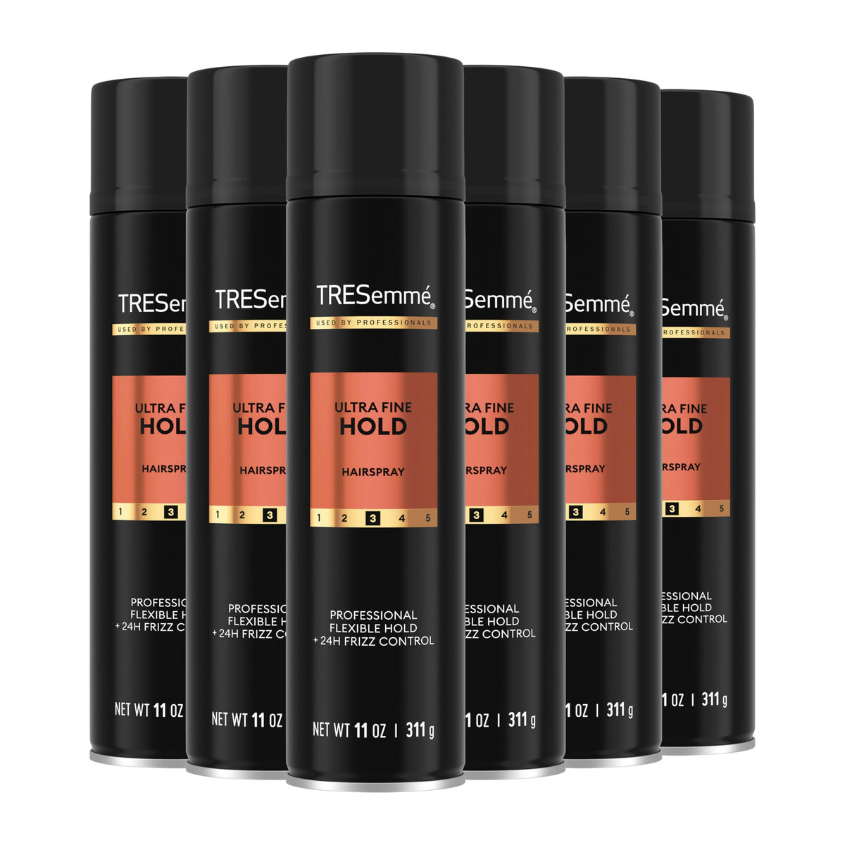 TRESemmé front packaging showing flexible 24-hour hold benefit