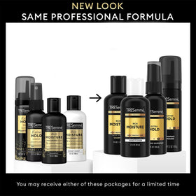 TRESemmé hairspray and mousse detail showing non-aerosol and alcohol-free benefit