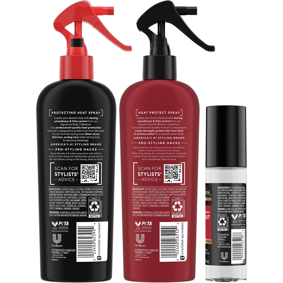 TRESemmé keratin serum texture close-up highlighting smooth shine and lightweight feel