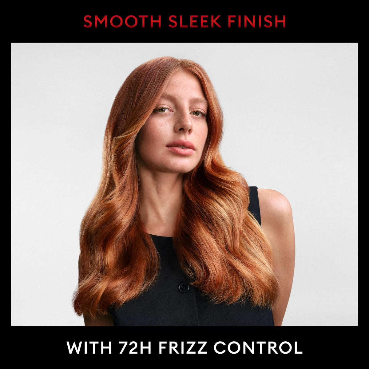 TRESemmé blowout result displaying smooth, frizz-controlled shiny hair