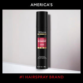 TRESemmé back label with ingredients and usage for confident styling