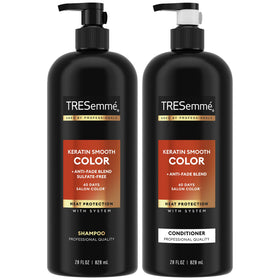 TRESemmé front packaging showing set and benefit of color protection