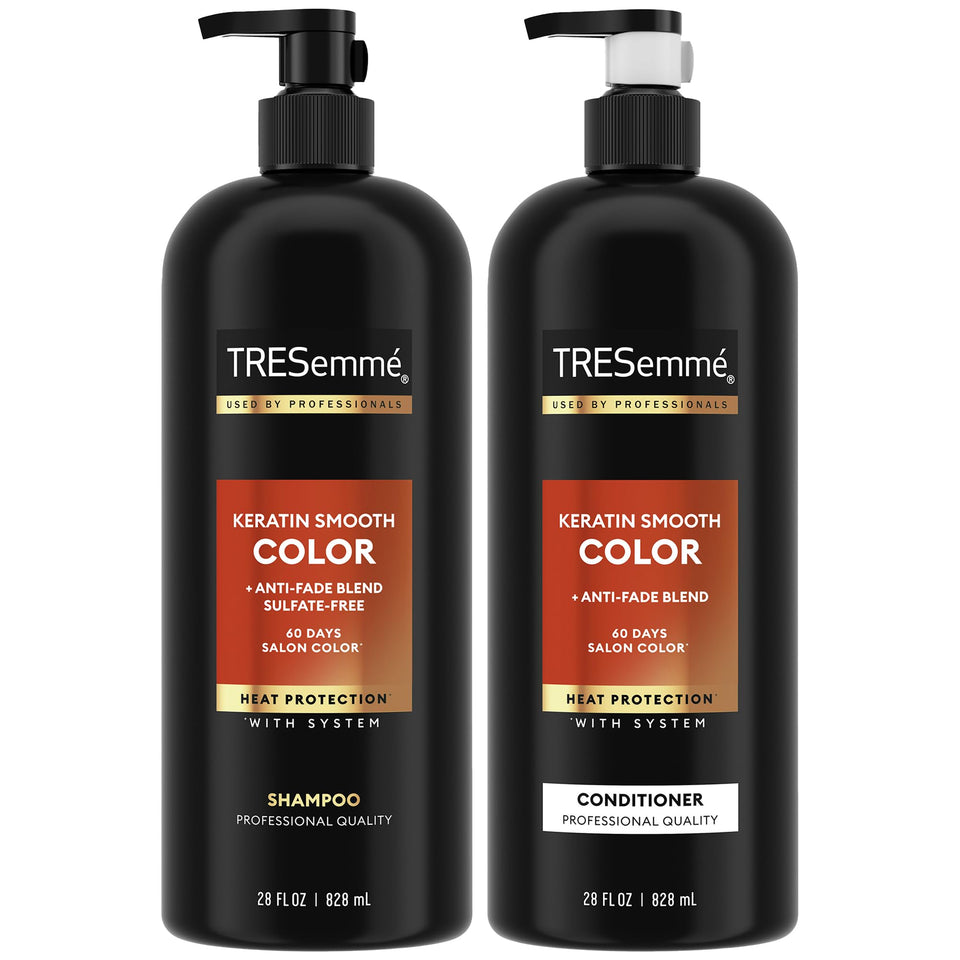 TRESemmé front packaging showing set and benefit of color protection