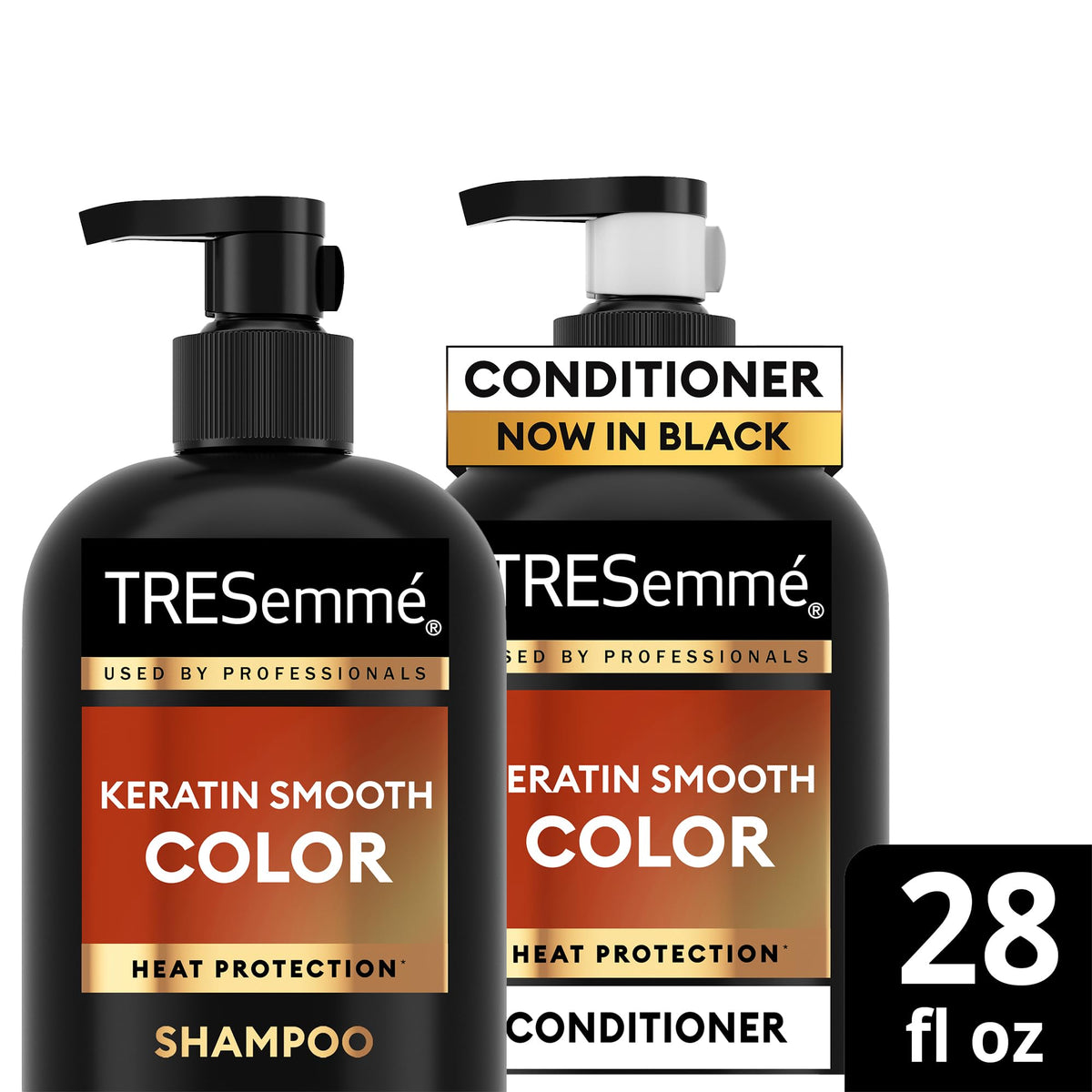 TRESemmé set on bathroom shelf illustrating daily routine convenience