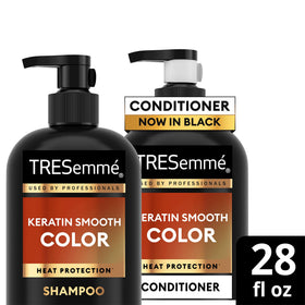 TRESemmé set on bathroom shelf illustrating daily routine convenience