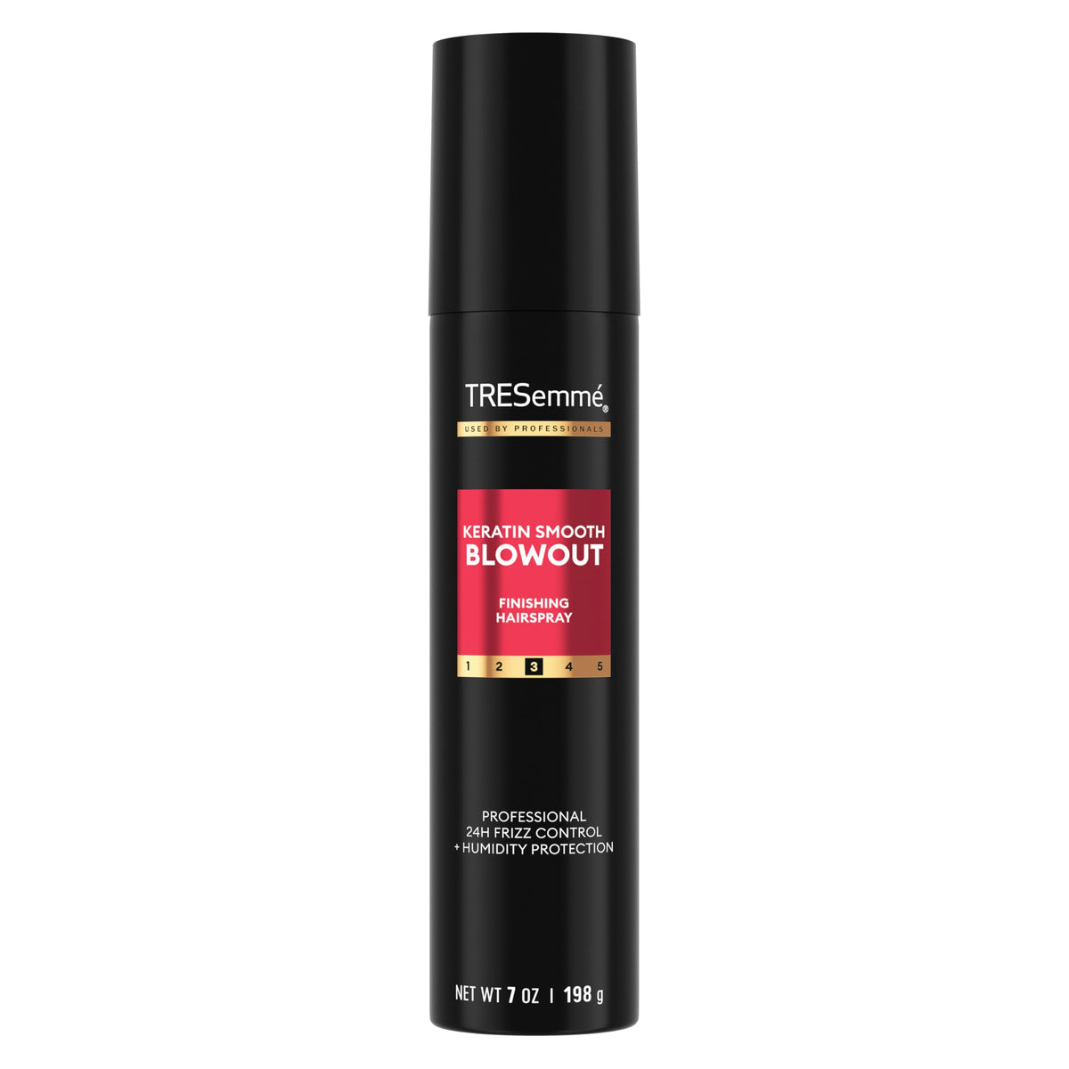 TRESemmé front packaging showing product for smooth, frizz control
