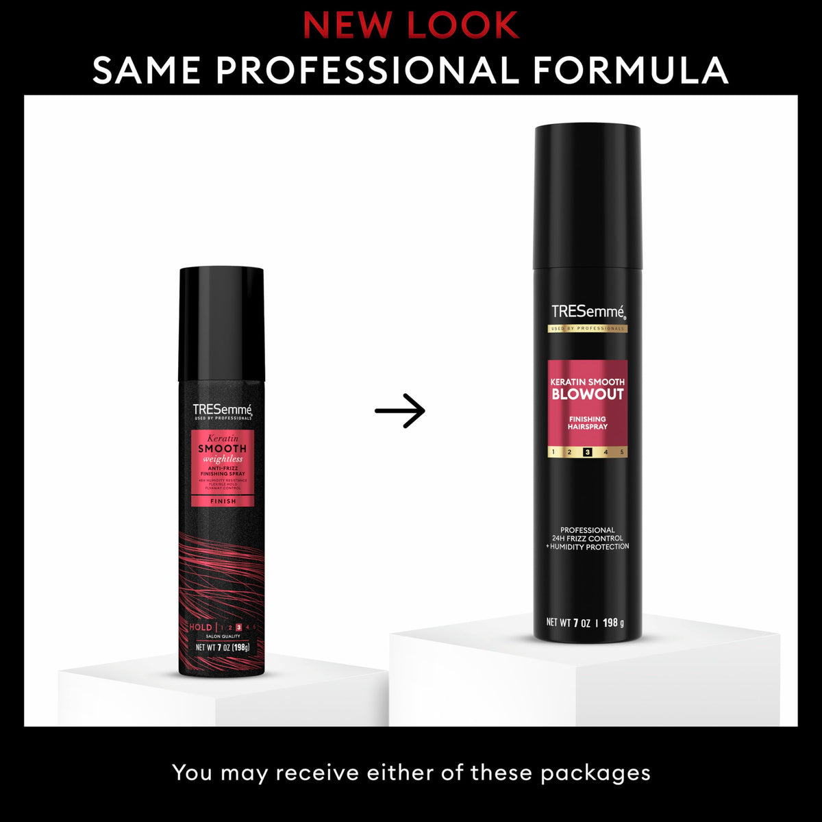 TRESemmé fine mist spray detail delivering weightless hold and shine