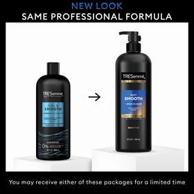 TRESemmé shampoo lather close‑up showing smooth texture for frizz control