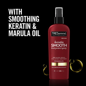 TRESemmé on bathroom vanity in routine for salon-style finish benefit