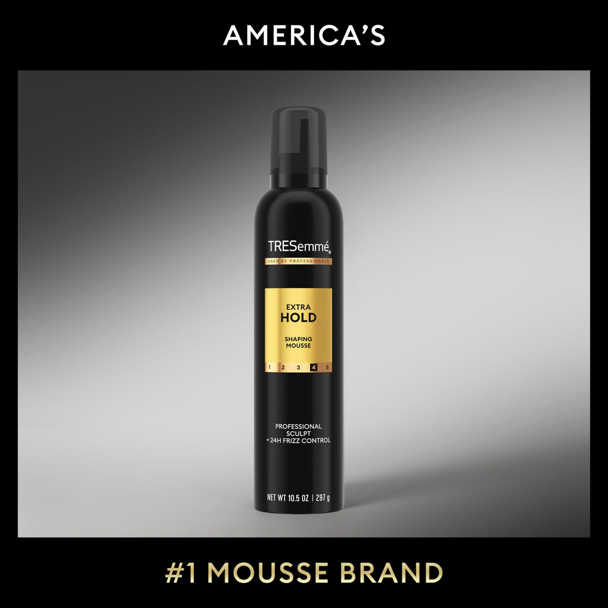 TRESemmé mousse being blow-dried at roots to create lasting lift benefit