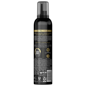TRESemmé label close-up highlighting extra hold and Pro Lock technology
