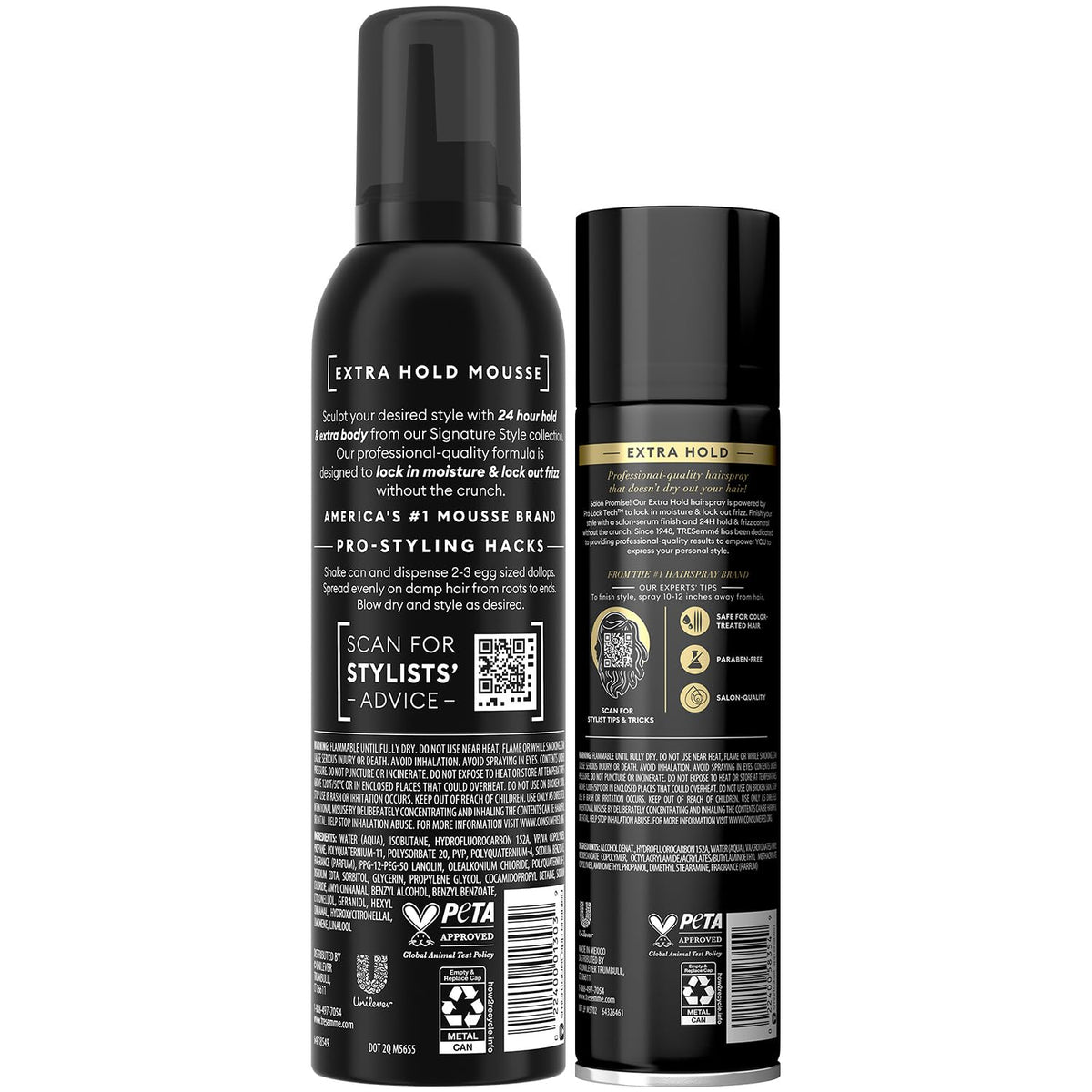 TRESemmé mousse texture on palm demonstrating lightweight volume and easy spread