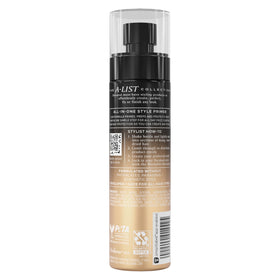 TRESemmé primer back label highlights ingredients and directions, clarity benefit